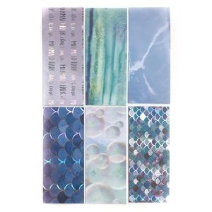 6 mermaid foil laminated cash envelopes
